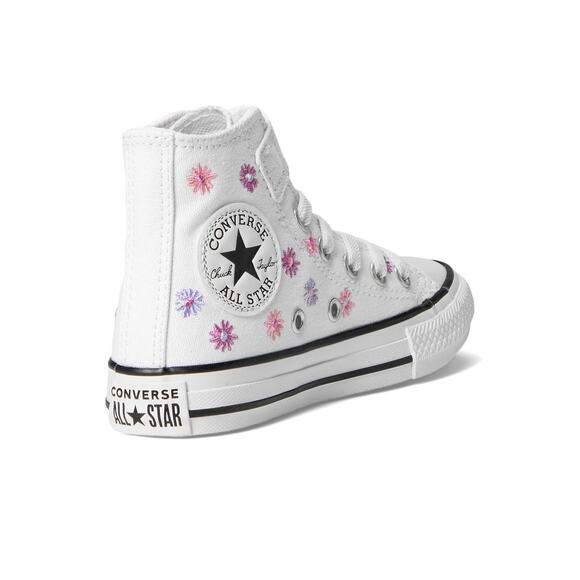 NWT Converse Chuck Taylor All Star Little Kid Floral - White/Jellyfish - size 3 - Picture 6 of 7